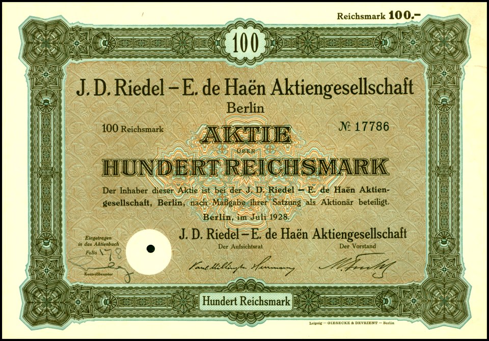 J. D. Riedel - E. de Haen 1928