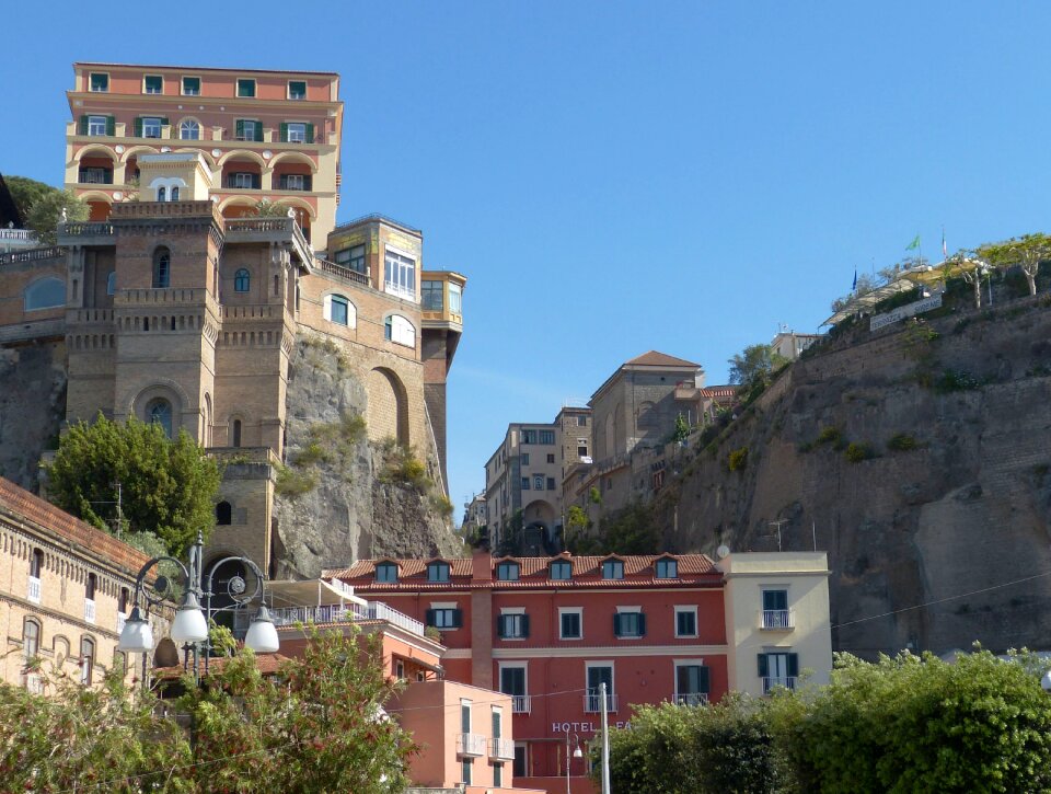 Steep cityscape coast