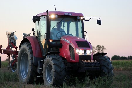 Ploughing agriculture field