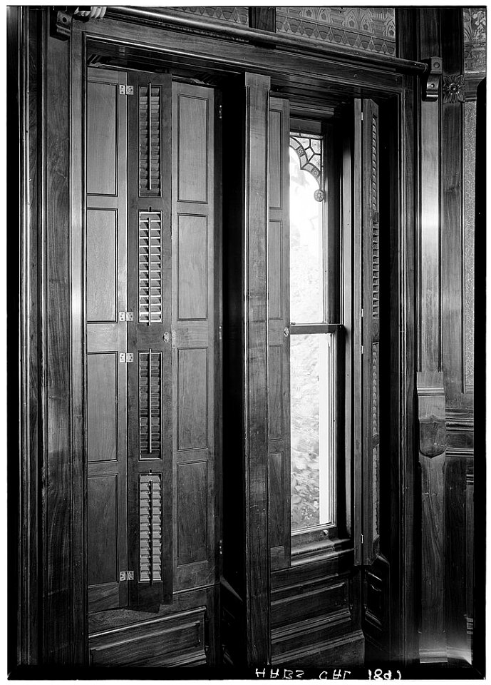 J. Mora Moss House library window detail