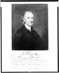 J. Priestley, head-and-shoulders portrait facing left) - portrait by Gilbert Stewart ; engr. by W. Hall LCCN91711129
