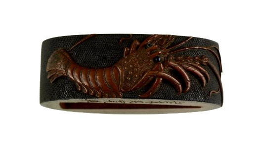 Iwamoto Konkan - Fuchi with Spiny Lobster - Walters 51934