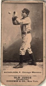 J. W. Nicholson, Chicago Maroons, baseball card portrait LCCN2008675068