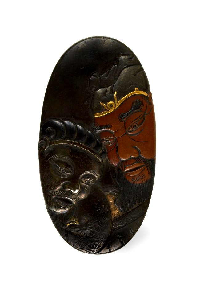 Iwamoto Konkan - Kashira with the Chinese General Kanyu (Ch Guan Yu -Kuan Yu-) - Walters 51945