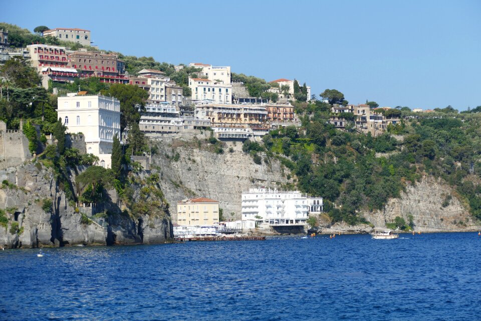 Cityscape coast boats