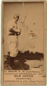 J. Devlin, St. Louis Browns, baseball card portrait LCCN2008675133