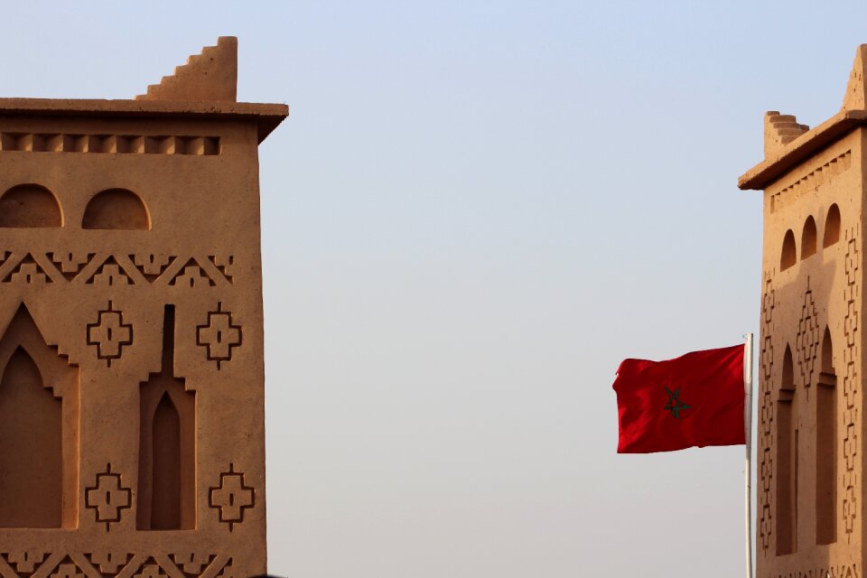 Morocco flag wave