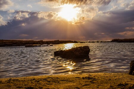 Clouds lagoon beach