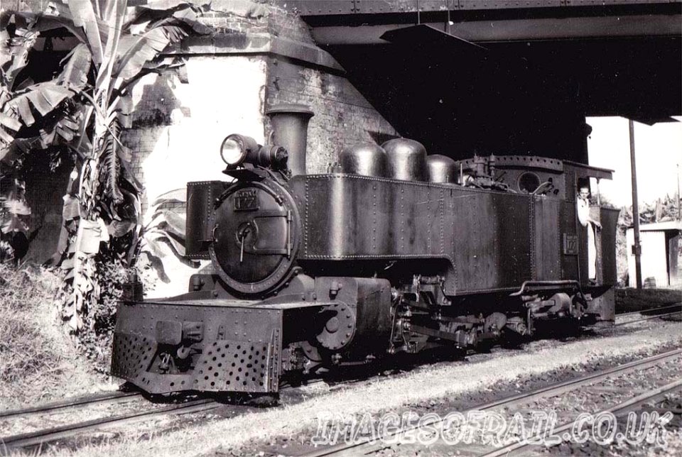 J2 class No. 177, 4-6-4T Hunslet 2ft 6in gauge steam locomotive 1125 of 1913 at Maradana railway station in Maradana
