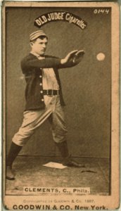 Jack Clements, Philadelphia Quakers, baseball card portrait LCCN2007686879