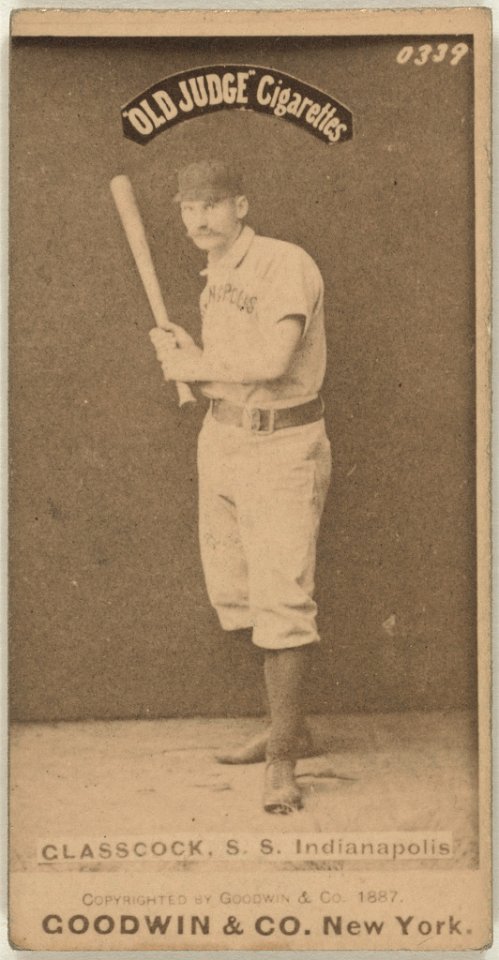 Jack Glasscock, Indianapolis Hoosiers, baseball card portrait LCCN2007686548