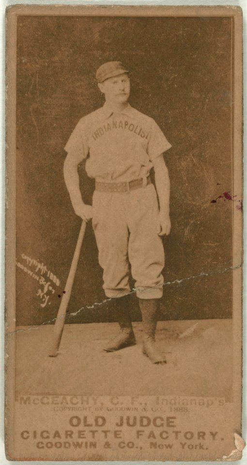 Jack McGeachy, Indianapolis Hoosiers, baseball card portrait LCCN2007686417