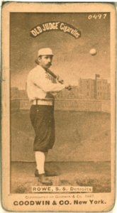 Jack Rowe, Detroit Wolverines, baseball card portrait LCCN2007686526