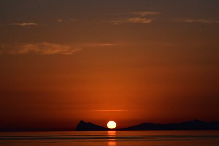 Solar mountain landscape