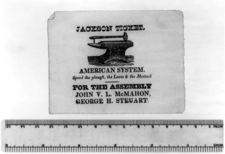 Jackson ticket. American system. Speed the plough, the loom & the mattock LCCN2008661740