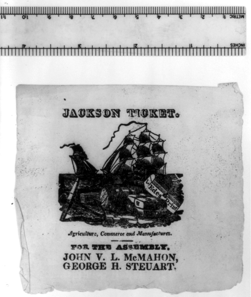 Jackson ticket. Agriculture, commerce and manufactures LCCN2008661739