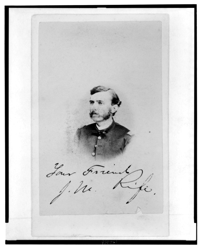 Jacob M. Rife, Captain, 7th West Virginia Cavalry, head-and-shoulders portrait, wearing uniform, facing left LCCN2003668272