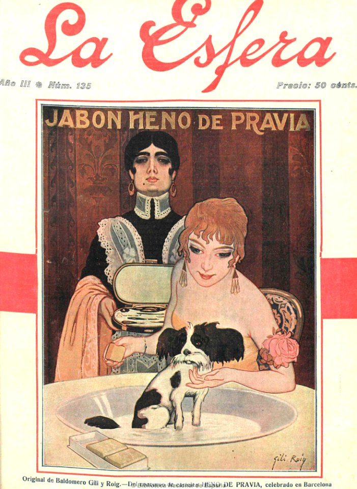 Jabón Heno de Pravia, de Baldomero Gil y Roig, La Esfera, 29-07-1916