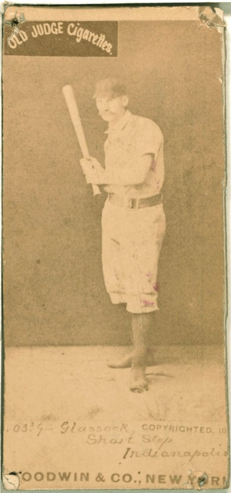 Jack Glasscock, Indianapolis Hoosiers, baseball card portrait LCCN2007686414