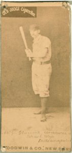 Jack Glasscock, Indianapolis Hoosiers, baseball card portrait LCCN2007686414