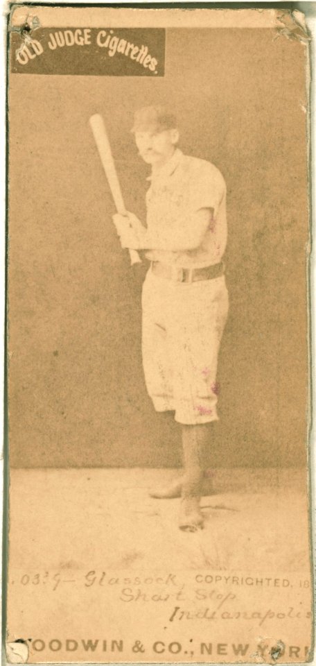 Jack Glasscock, Indianapolis Hoosiers, baseball card portrait LCCN2007686549