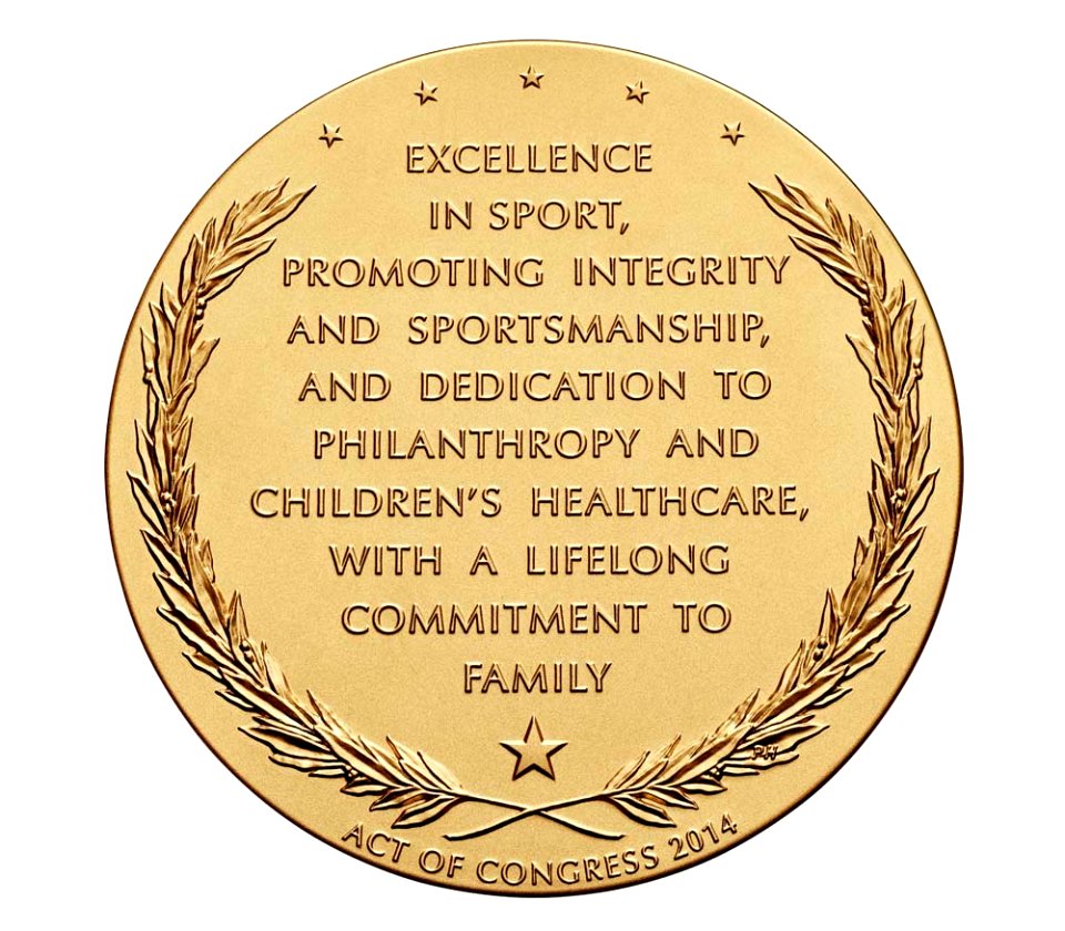 Jack Nicklaus Congressional Gold Medal (reverse)