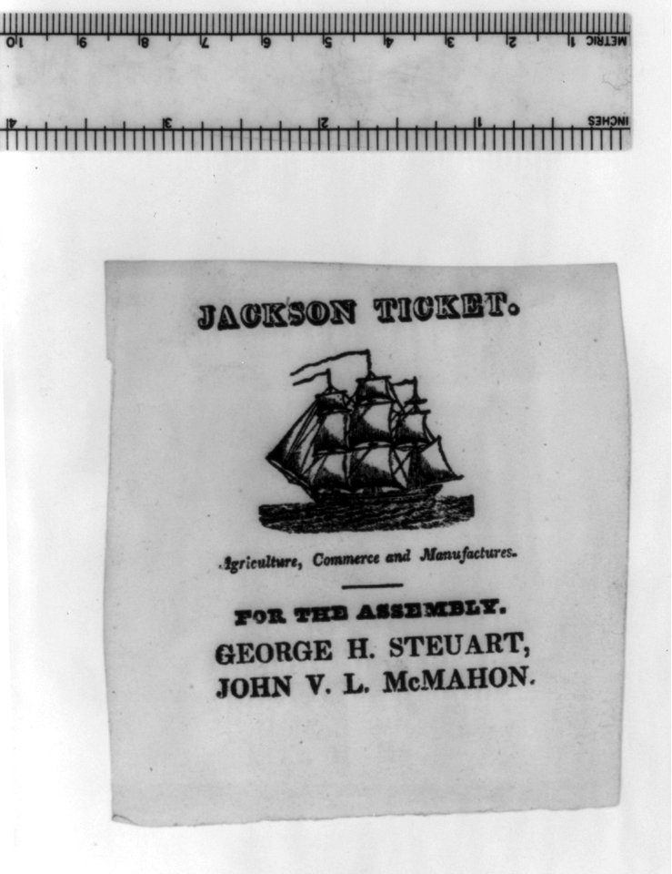 Jackson ticket. Agriculture, commerce and manufactures LCCN2008661737