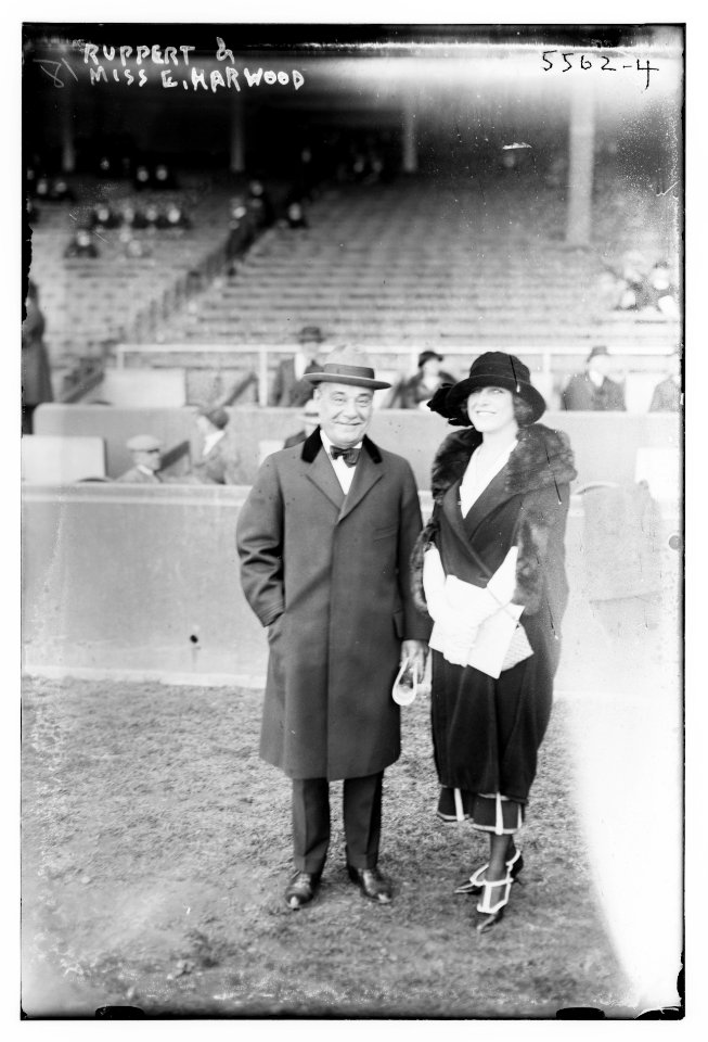 Jacob Ruppert, owner of New York AL baseball team & Miss E. Harwood (baseball) LCCN2014713349