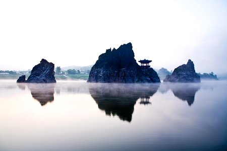 Sky fog rock