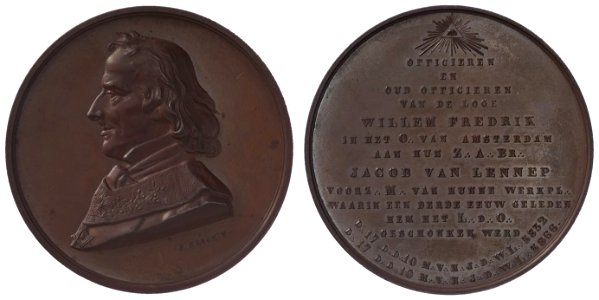 Jacob van Lennep, voorzittend meester van de loge Willem Fredrik te Amsterdam, objectnr PA 2412