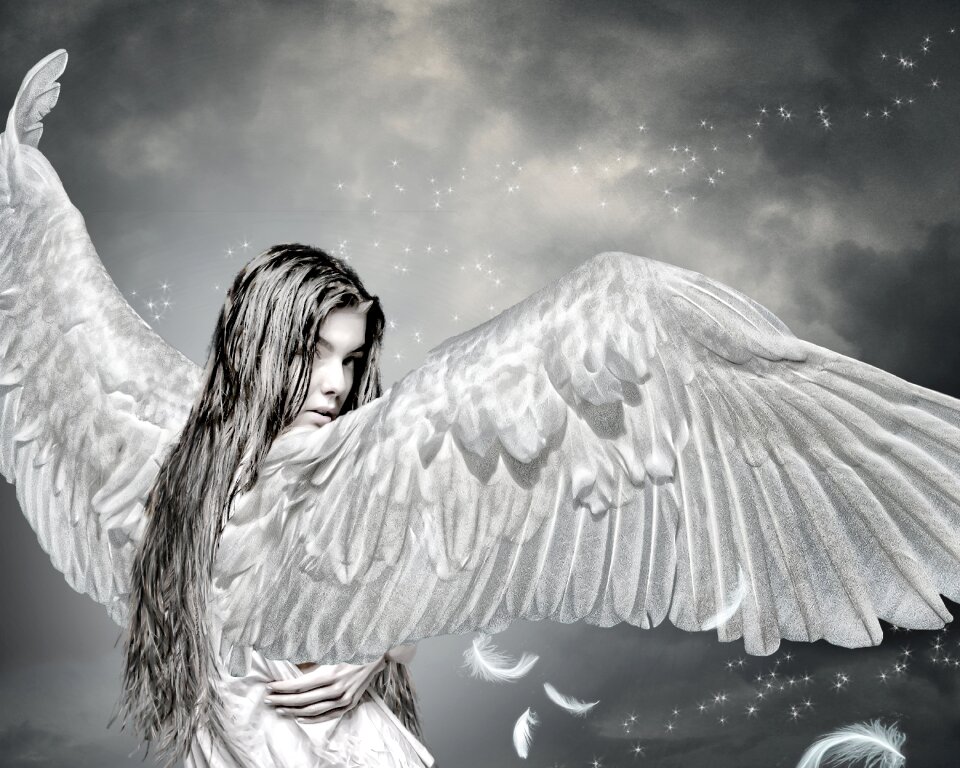 Angel art fantasy background screen