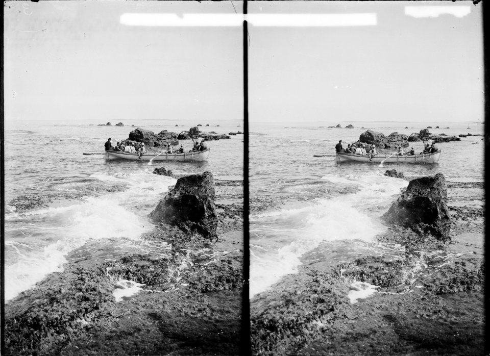 Jaffa (Joppa) and environs. Boat passing the rocks LOC matpc.00828