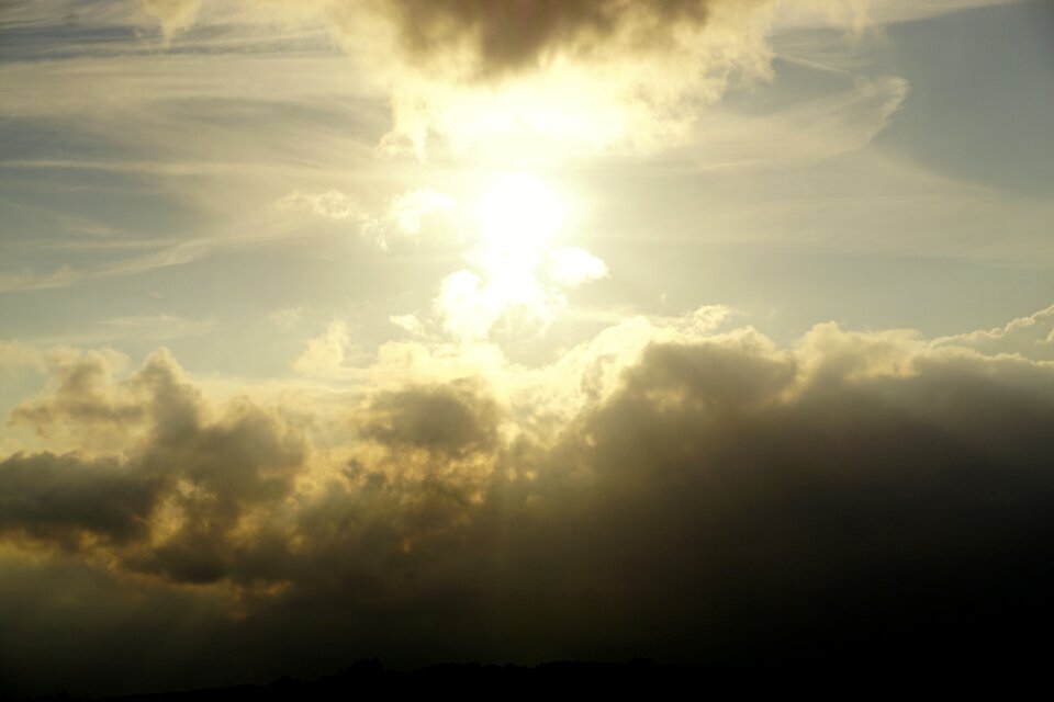 Sky beams bright nature