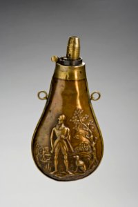 Krutflaska, troligen Tyskland, 1800-talets mitt - Livrustkammaren - 86130