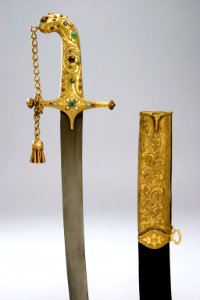 Kröningssabel, använd av Oscar I och Karl XV - Livrustkammaren - 65291