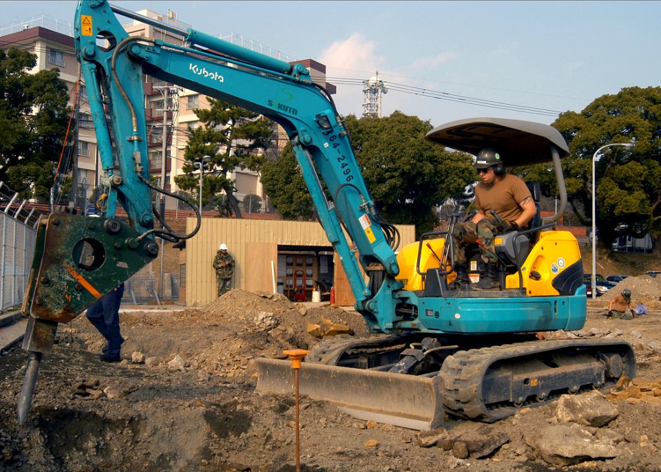 Kubota excavator of Naval Mobile Construction Battalion 5