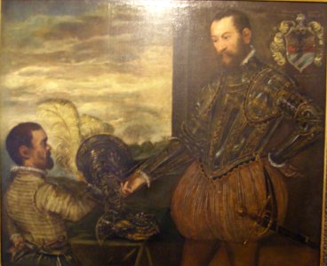Jacopo Tintoretto Ritratto di Scipione Clusone con il suo paggio nano