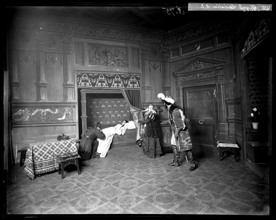 Kung Kristian II, Dramatiska teatern 1899. Föreställningsbild - SMV - DrT111