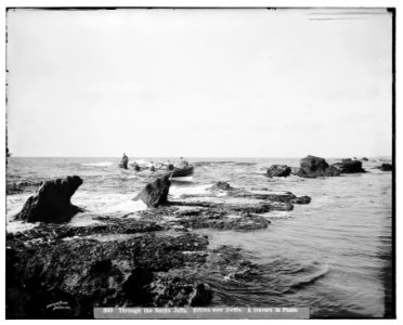 Jaffa (Joppa) and environs. Boat going through the rocks LOC matpc.06515