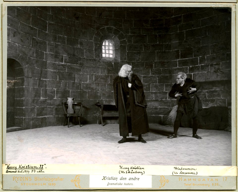 Kung Kristian II, Dramatiska teatern 1899. Föreställningsbild - SMV - H10 020