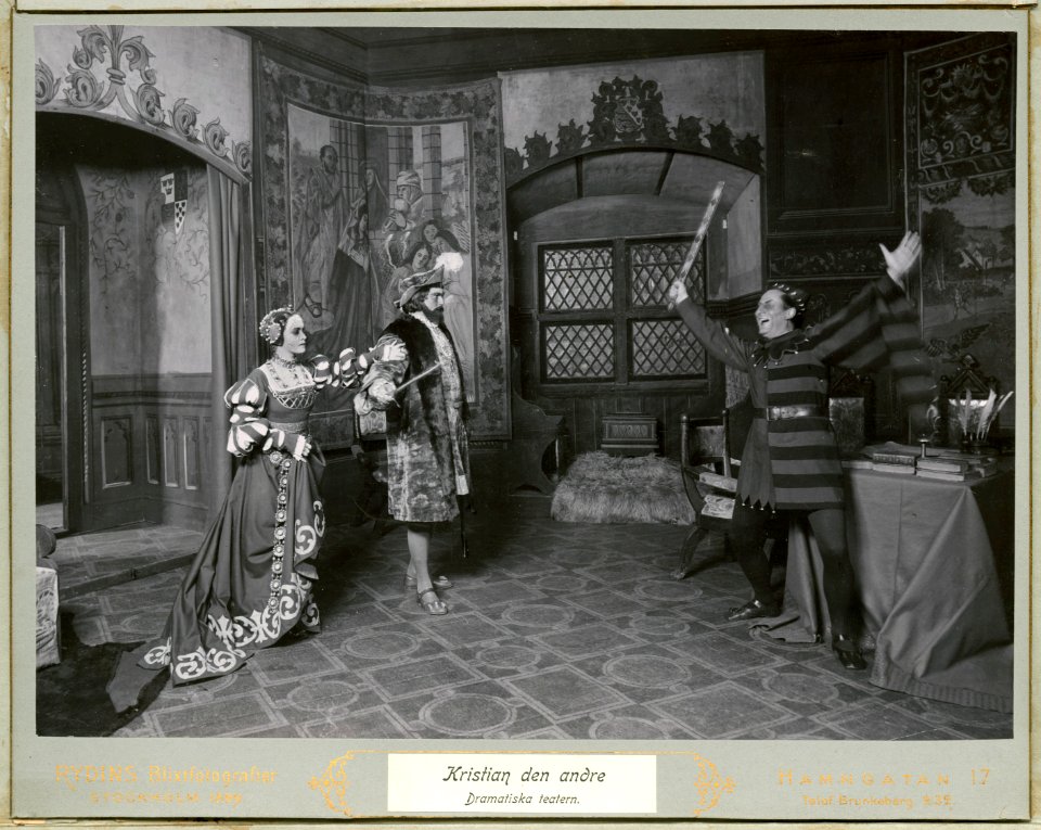Kung Kristian II, Dramatiska teatern 1899. Föreställningsbild - SMV - H10 024