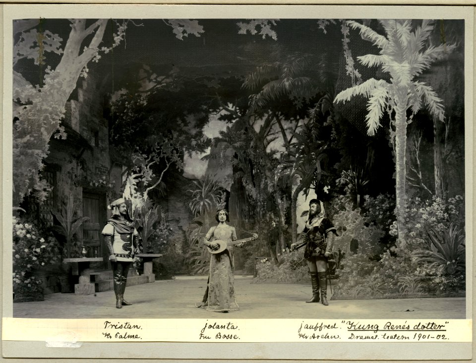Kung Renés dotter, Dramatiska teatern 1902. Föreställningsbild - SMV - H14 005