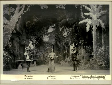 Kung Renés dotter, Dramatiska teatern 1902. Föreställningsbild - SMV - H14 005