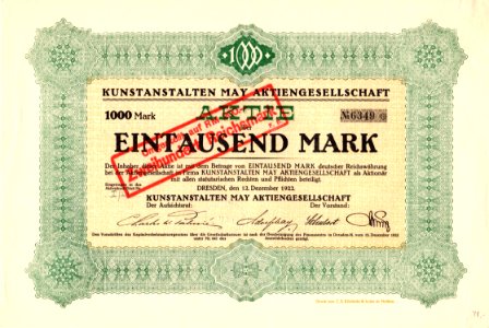Kunstanstalten May 1922