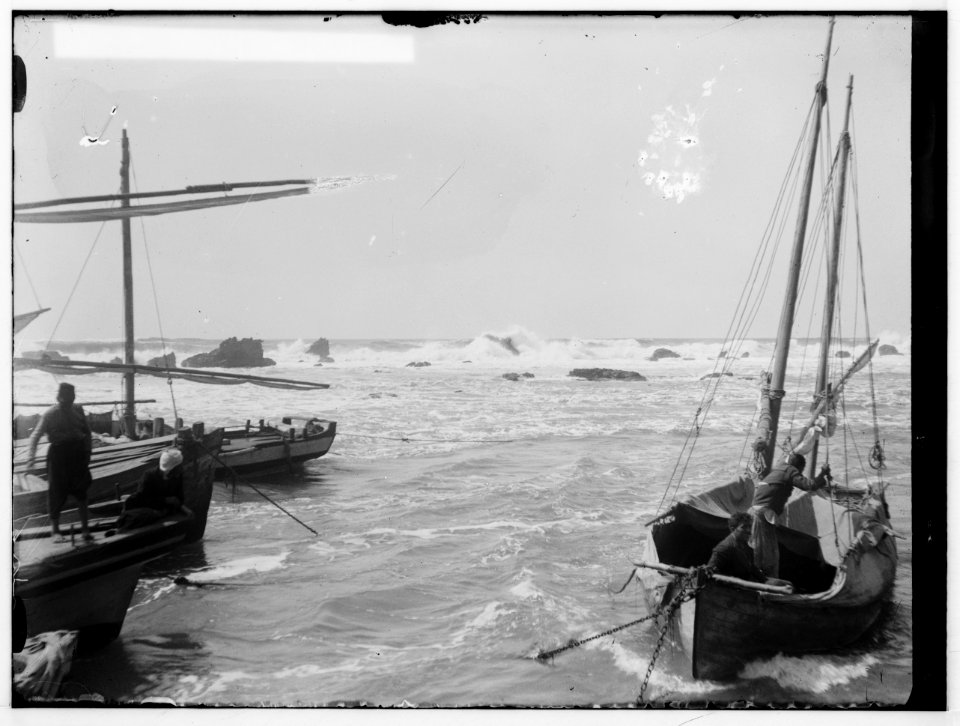 Jaffa (Joppa) and environs. Rough sea at Jaffa LOC matpc.00699