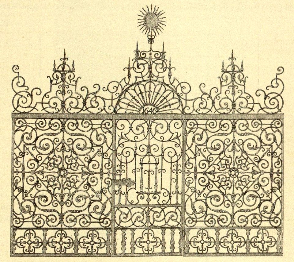 Kunstdenkmäler KN 1887 S179 Konstanz Münster Eisengitter der St-Gebhards-Kapelle