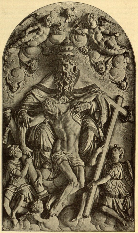 Kunstdenkmäler KN 1887 S672 Schloss Hegne Trinität von Hans Morlock (jetzt in Karlsruhe)