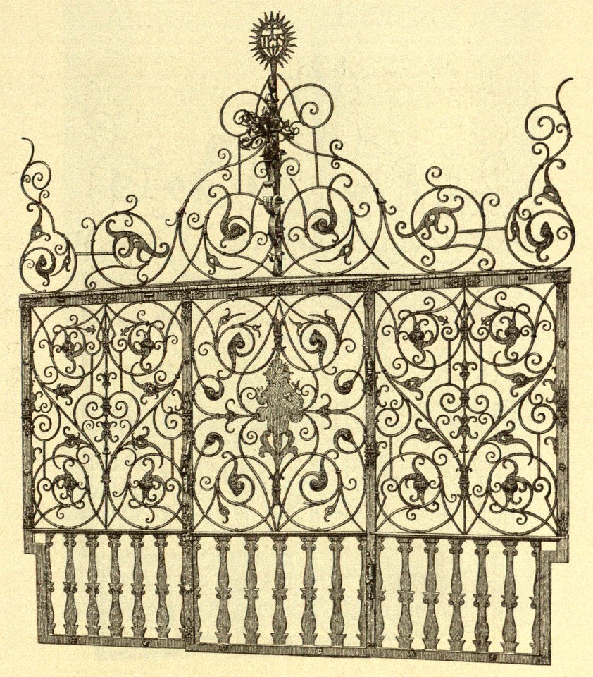 Kunstdenkmäler KN 1887 S169 Konstanz Münster Eisengitter der St-Mauritius-Kapelle