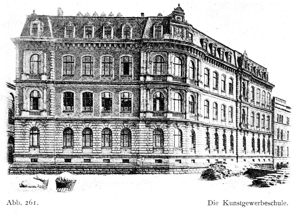 Kunstgewerbeschule am Burgplatz 1 in Düsseldorf , 1883 von Eberhard Westhofen erbaut