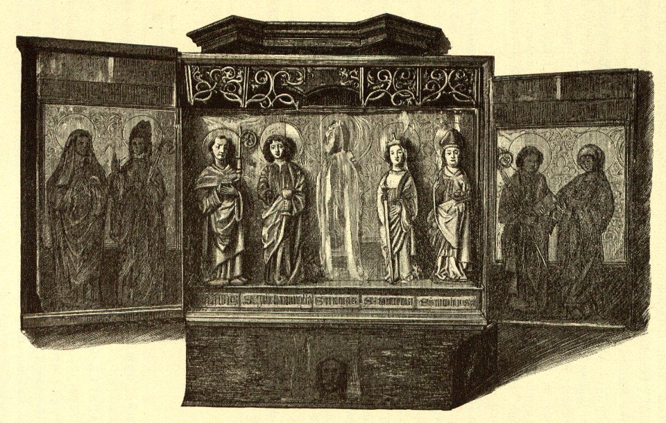 Kunstdenkmäler KN 1887 S451 Pfullendorf Altar in der Sacristei der Spitalkapelle